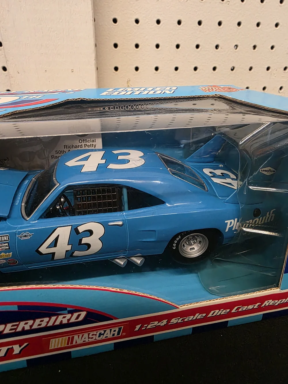 Nascar Richard Petty 1970 Plymouth Superbird Die-Cast Car - Light Blue
